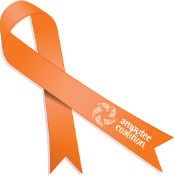 Orange Limb Loss Awareness ribbon