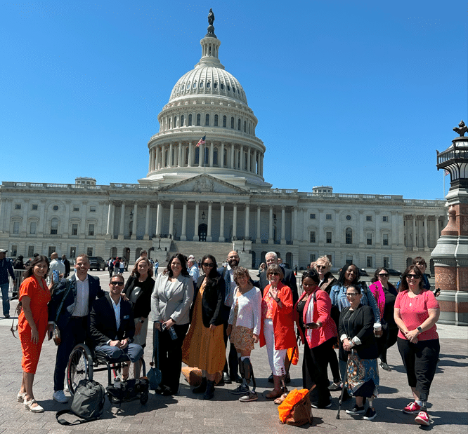 Hill Day participants in front of the US Capitol. 