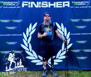 Chris Cavanaugh, finisher at the Mammoth March