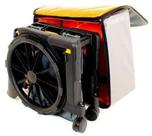 Seatara portable shower chair with storage bag
