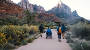 Wheelchair accessible path in Zion National Park, Utah