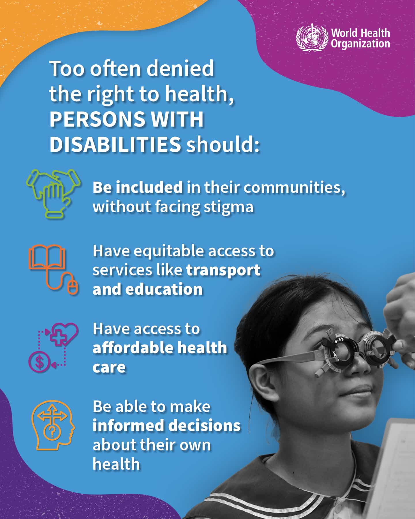 World Health Day Poster for people with disabilities