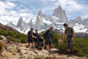 Trekking through Patagonia with a Joelette wheelchair